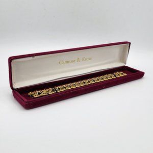 Camrose & Kross Jackie Kennedy JBK Gold Link Swarovski Bracelet w/ Certificate